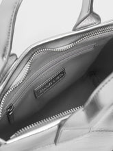 Charles & Ke*th -  Atwood Crinkle-Effect Chain-Embellished Tote Bag - Silver